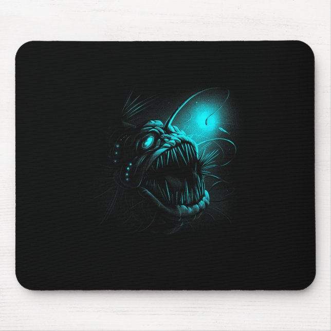 Anglerfish Deep Sea Creatures Angler Fish Ocean Se Mouse Pad (Front)