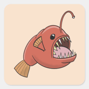 Anglerfish Square Sticker