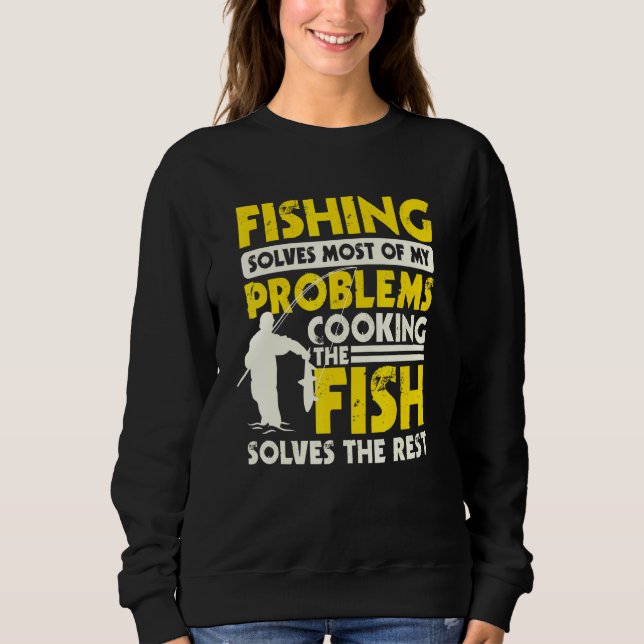 Anglers And Cook Spell Design Fish Cook Sweatshirt (Front)
