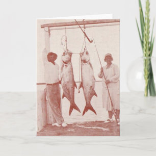 Anglers with Tarpons, Marco Island, Florida, 1930s Card