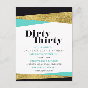 Angles Dirty Thirty Invitation
