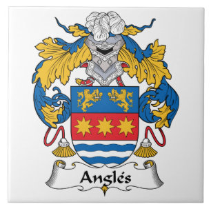 Angles Family Crest Ceramic Tile
