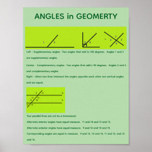 Angles in Geometry Poster