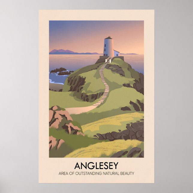 Anglesey AONB Travel Poster (Front)
