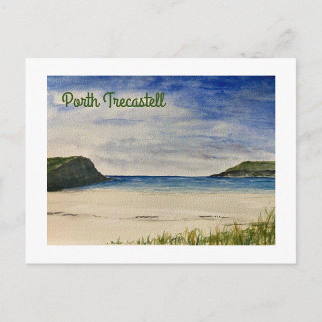 Anglesey Porth Trecastell Postcard (Front)