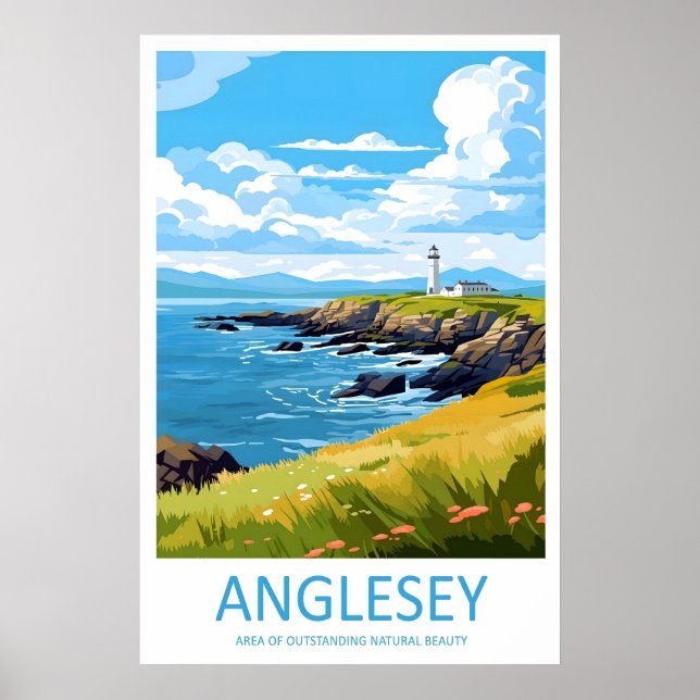 Anglesey Travel Print Wall Art Anglesey Wall (Front)