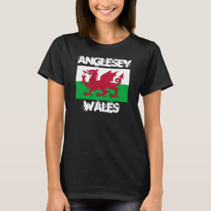 Anglesey, Wales with Welsh flag T-Shirt
