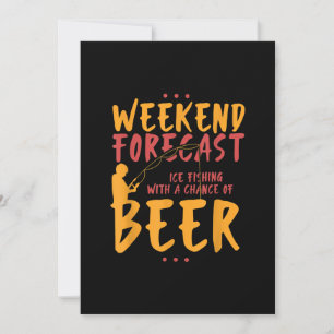 Angling & Ice Fishing With Beer Thank You Card