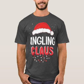 Angling Santa Claus Christmas Matching Costume  T-Shirt
