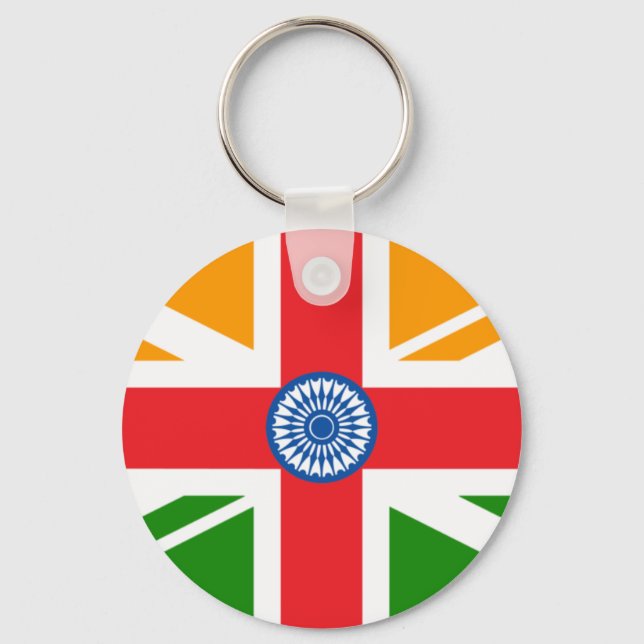 Anglo Indian Flag Key Ring (Front)