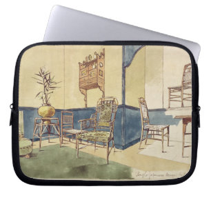 Anglo Japanese style furniture designs by Edward W Laptop Sleeve