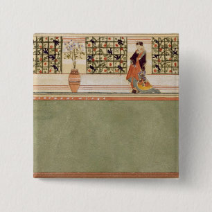 Anglo-Japanese Wall Design, c.1860 (w/c & pencil o 15 Cm Square Badge