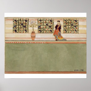 Anglo-Japanese Wall Design, c.1860 (w/c & pencil o Poster