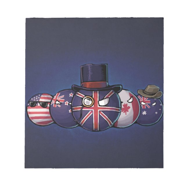 Anglo-Saxon Countryballs Notepad (Front)