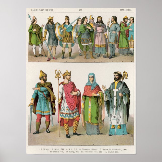 Anglo-Saxon Dress Poster (Front)