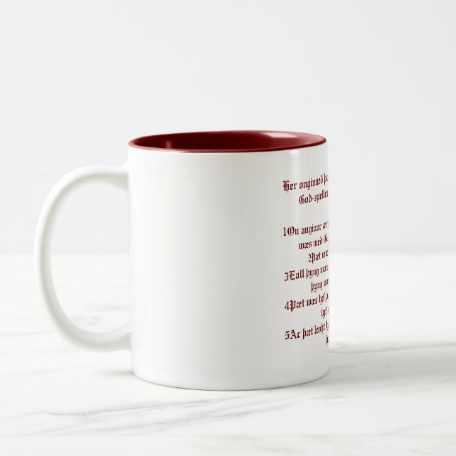 Anglo-Saxon Gospel of John 1  Two-Tone Coffee Mug (Left)