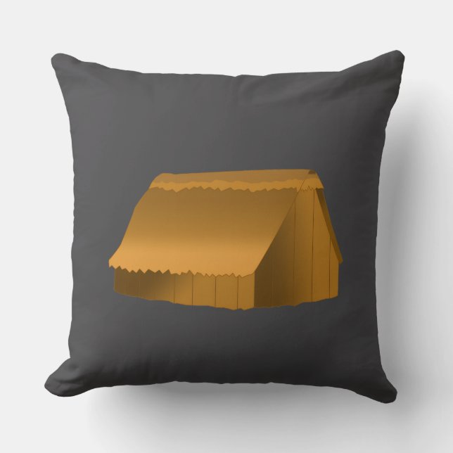 Anglo Saxon Hut Cushion (Front)