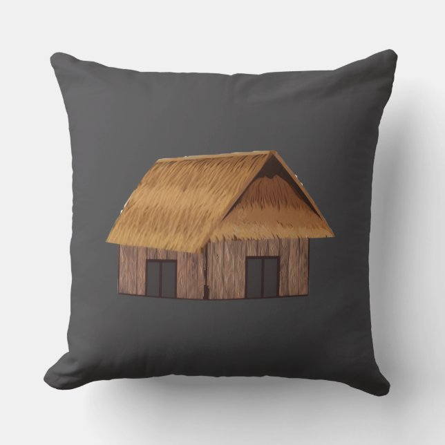 Anglo Saxon Hut  Cushion (Front)