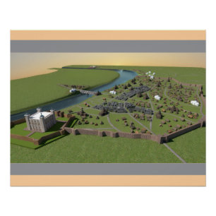 Anglo Saxon London with Tower Poster