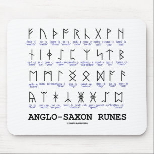 Anglo-Saxon Runes (Linguistics Cryptography) Mouse Pad
