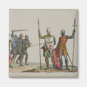 Anglo-Saxon Warriors, plate 14 from 'The History o Magnet