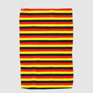 angola belgium uganda germany flag stripes red yel golf towel