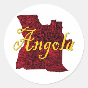 Angola Classic Round Sticker