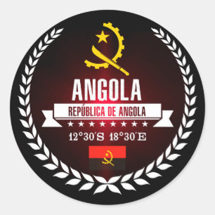 Angola Classic Round Sticker