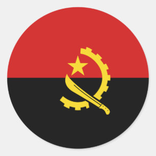 Angola Fisheye Flag Sticker