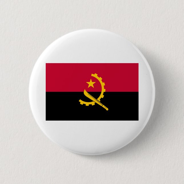 Angola Flag 6 Cm Round Badge (Front)