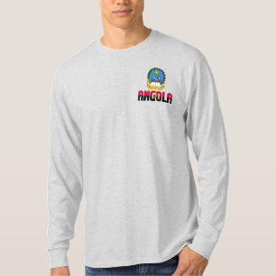 Angola Flag and Coat of Arms Patriotic T-Shirt