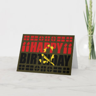 Angola Flag Birthday Card