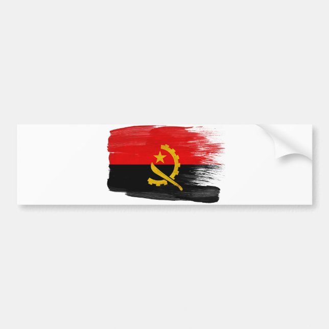 Angola Flag Bumper Sticker (Front)