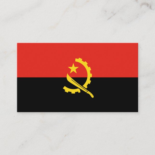 Angola flag business card (Front)