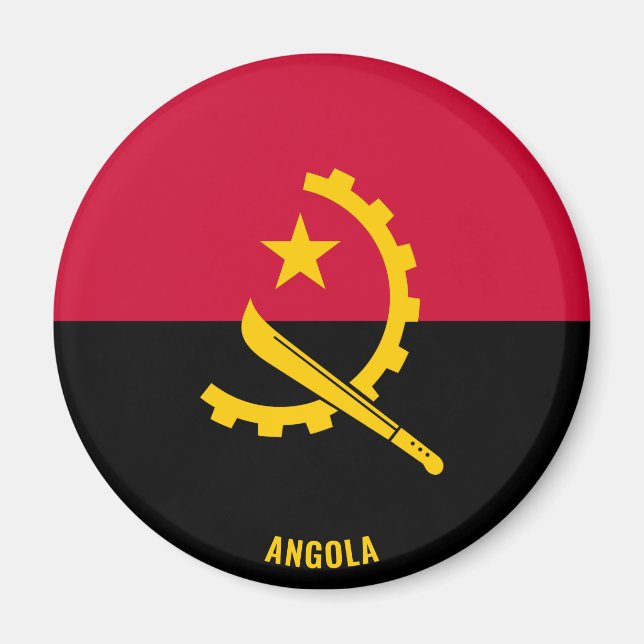 Angola Flag Charming Patriotic Magnet (Front)