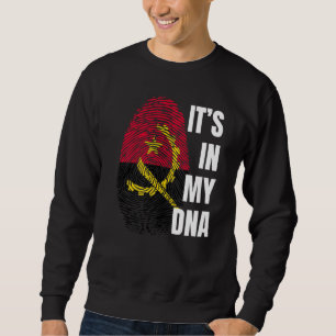 Angola Flag Dna Fingerprint Black History Month Sweatshirt