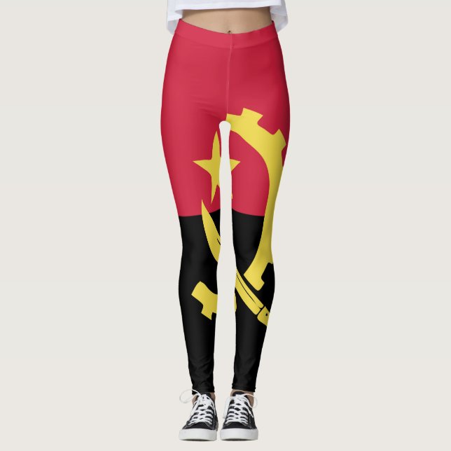 Angola Flag Emblem Leggings (Front)