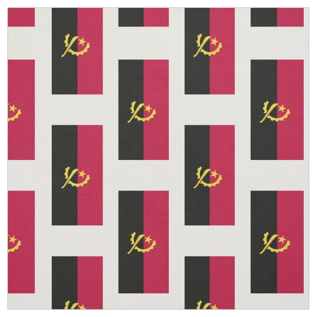 Angola Flag Fabric (Swatch)