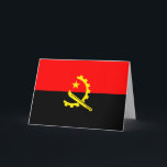 angola flag greeting card<br><div class="desc">angola flag greeting card.  NOTE:  you can remove the store name and image on the back of the card.  Just click edit and remove.</div>