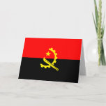 angola flag greeting card<br><div class="desc">angola flag greeting card.  NOTE:  you can remove the store name and image on the back of the card.  Just click edit and remove.</div>