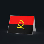 angola flag greeting card<br><div class="desc">angola flag greeting card.  NOTE:  you can remove the store name and image on the back of the card.  Just click edit and remove.</div>