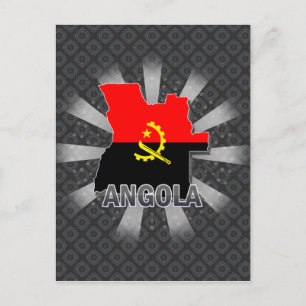 Angola Flag Map 2.0 Postcard