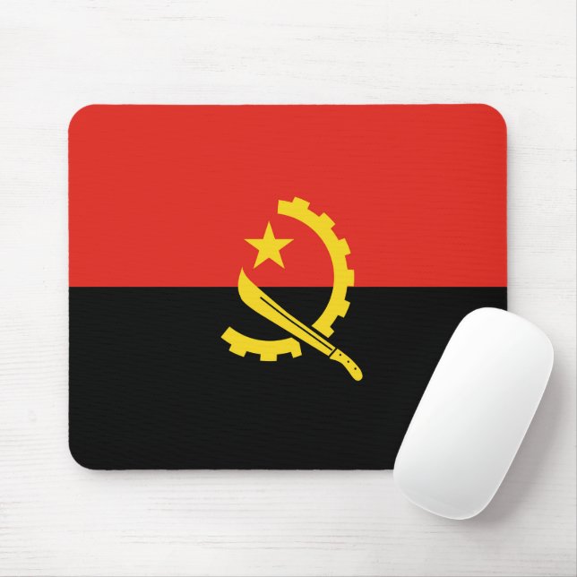 Angola flag mouse pad (With Mouse)