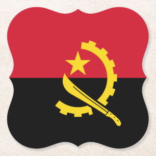Angola Flag Paper Coaster