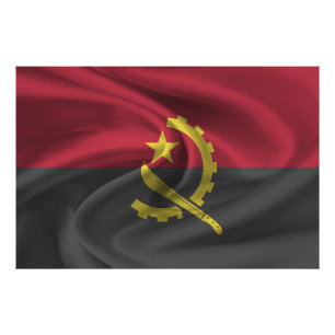 Angola Flag Photo Print