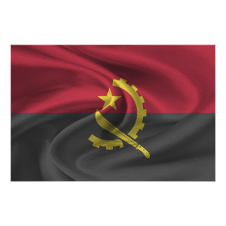 Angola Flag Photo Print