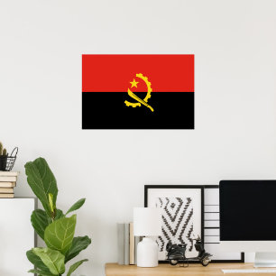 Angola flag poster