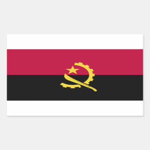 Angola Flag Rectangular Sticker