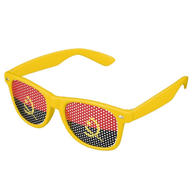 Angola Flag Retro Sunglasses (Angled)