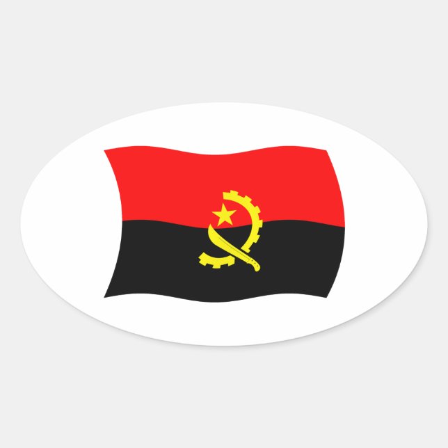 Angola Flag Sticker (Front)
